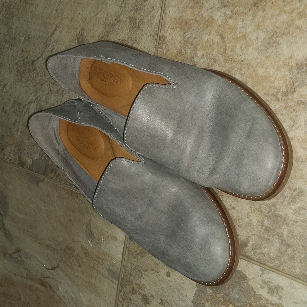 Sperry Seaport Levy Gray Loafer Flats